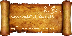 Kecskeméti Zsanett névjegykártya